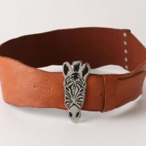 Anthro Wide Zebra Belt